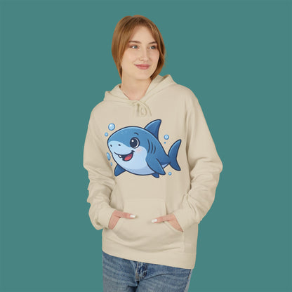 Cartoon Cute Shark Fleece Unisex Hoodie