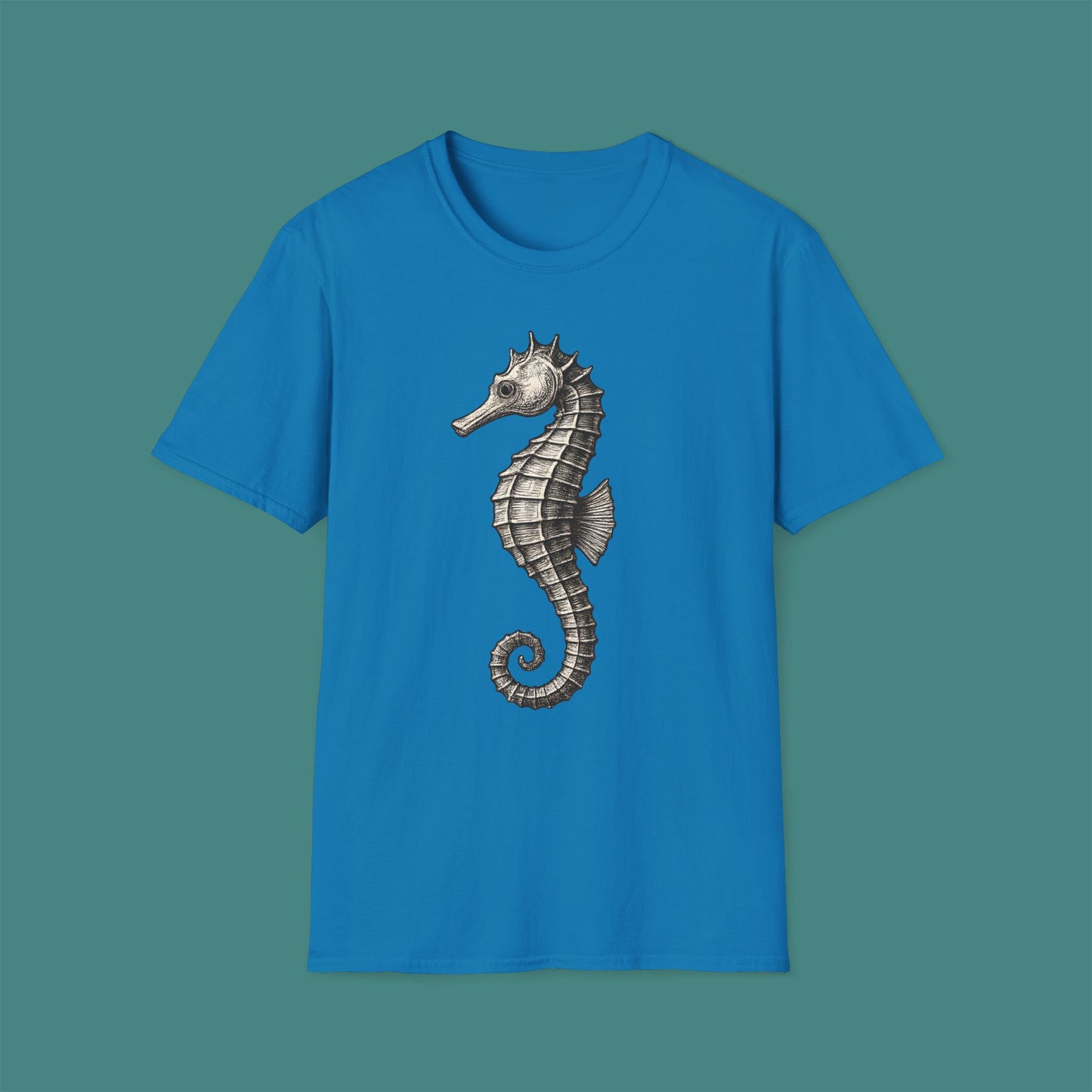 Vintage Etching Seahorse Unisex T-Shirt