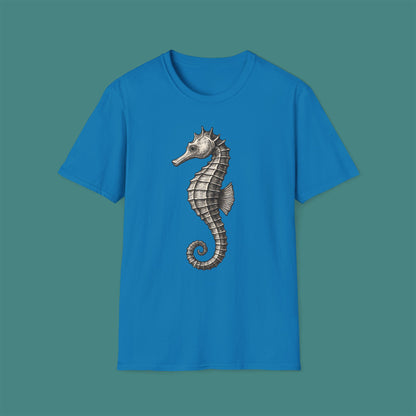 Vintage Etching Seahorse Unisex T-Shirt