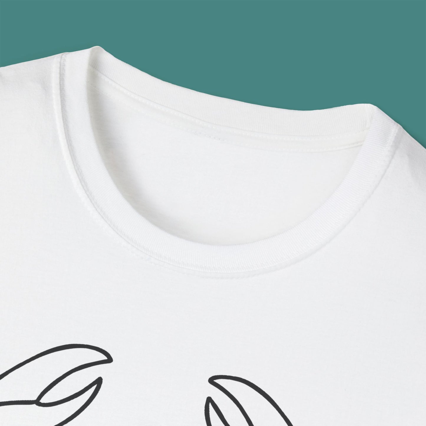 Minimalist Line Art Crab Unisex T-Shirt