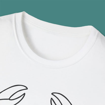 Minimalist Line Art Crab Unisex T-Shirt