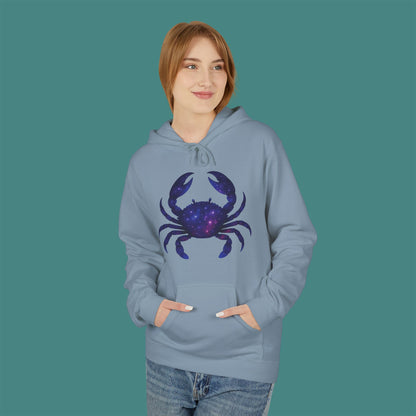 Cosmic Galaxy Crab Fleece Unisex Hoodie