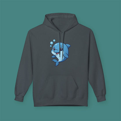 Cartoon Cute Dolphin Fleece Unisex Hoodie