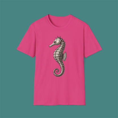 Vintage Etching Seahorse Unisex T-Shirt