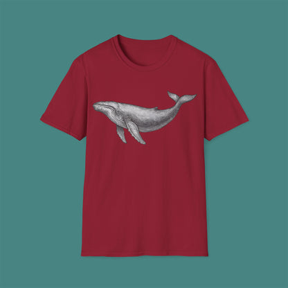 Vintage Etching Whale Unisex T-Shirt