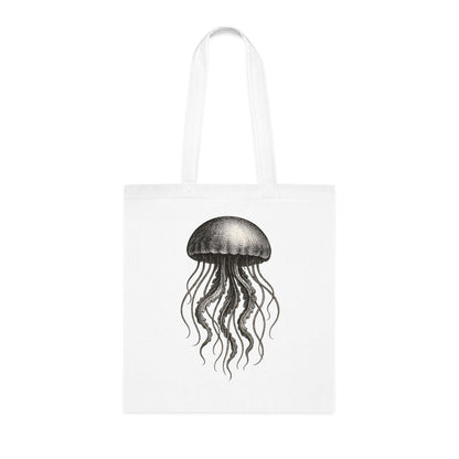 Vintage Etching Jellyfish Tote Bag
