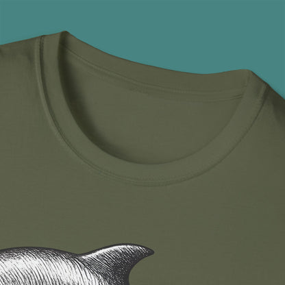 Vintage Etching Dolphin Unisex T-Shirt