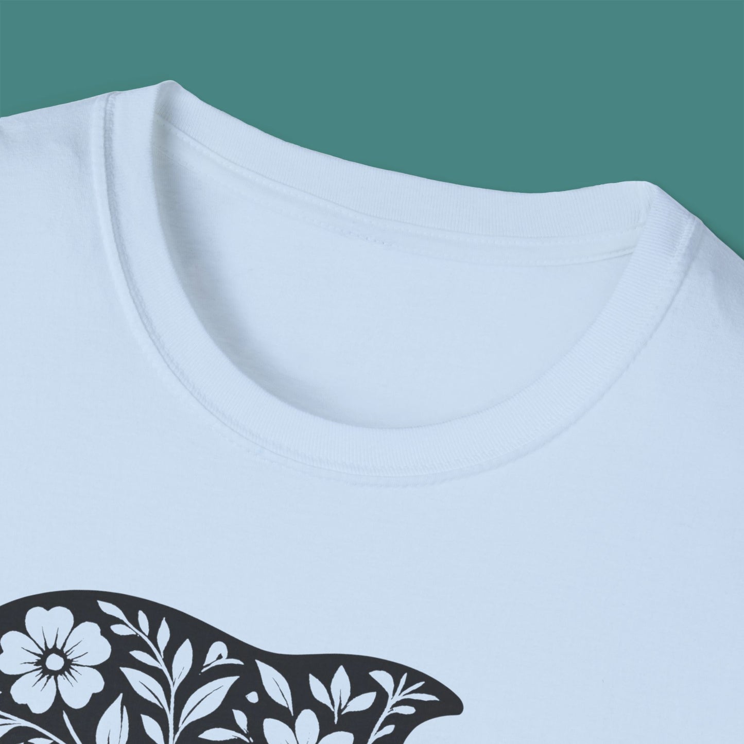 Floral Dolphin Silhouette Unisex T-Shirt