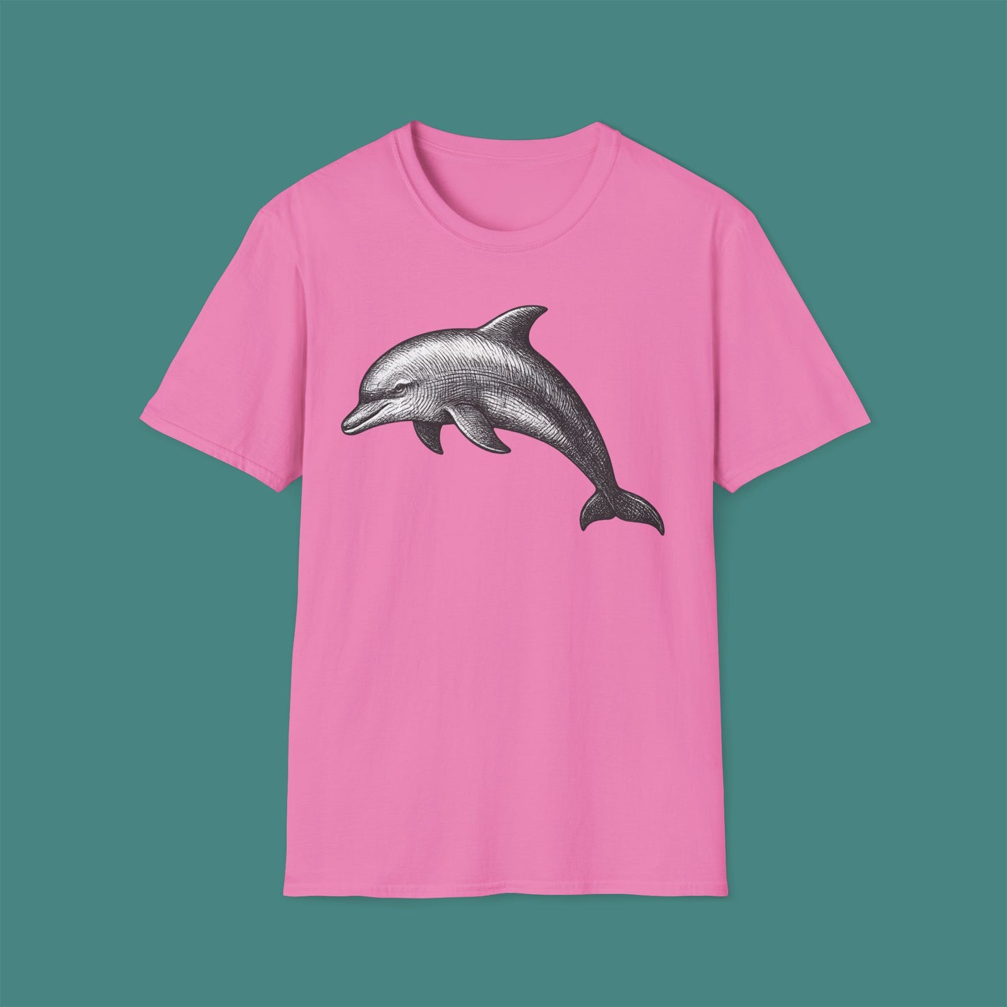Vintage Etching Dolphin Unisex T-Shirt