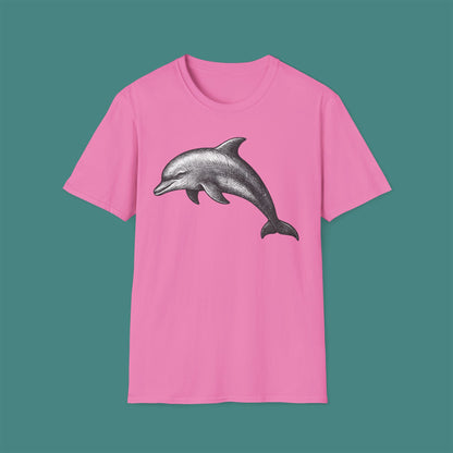 Vintage Etching Dolphin Unisex T-Shirt