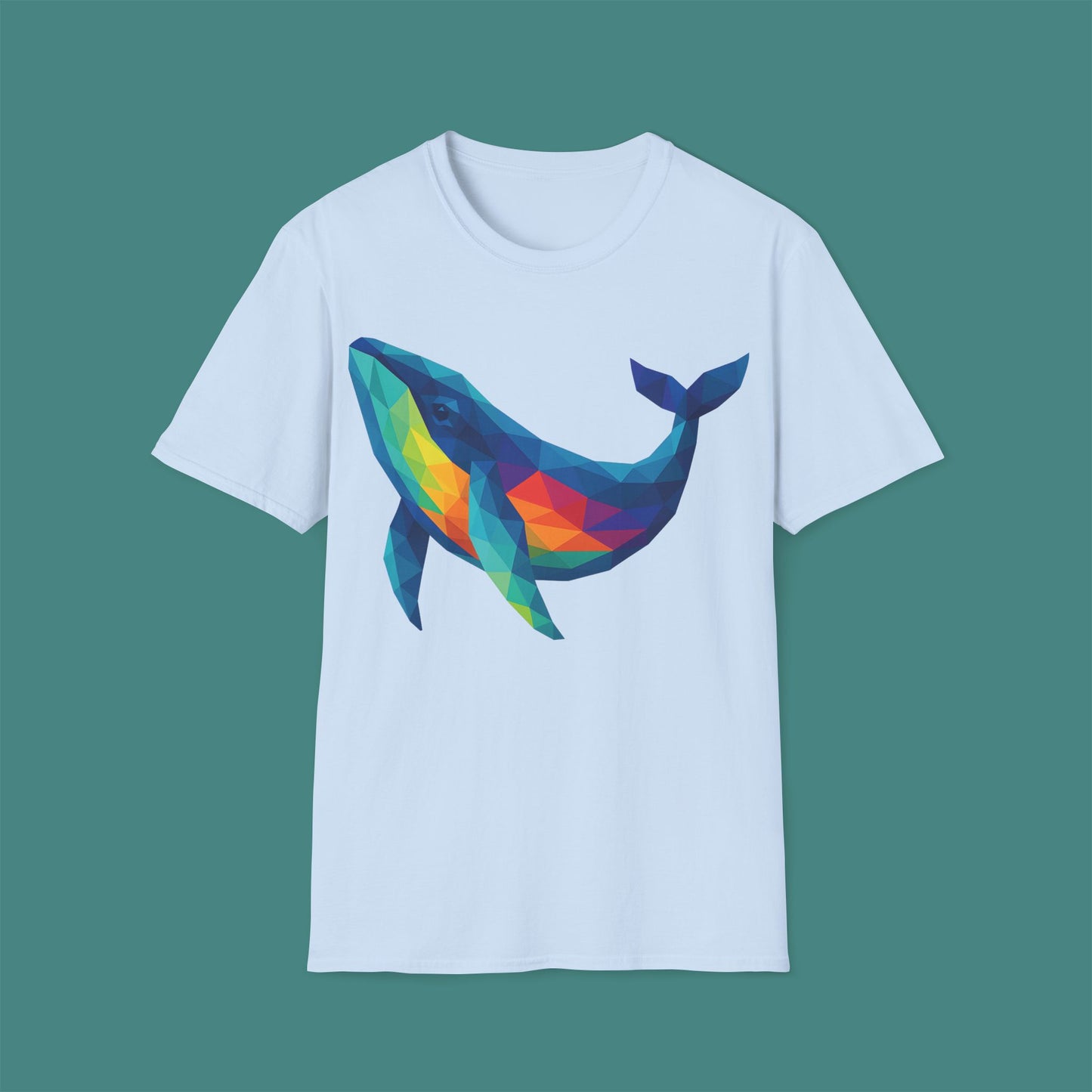 Geometric Polygon Whale Unisex T-Shirt