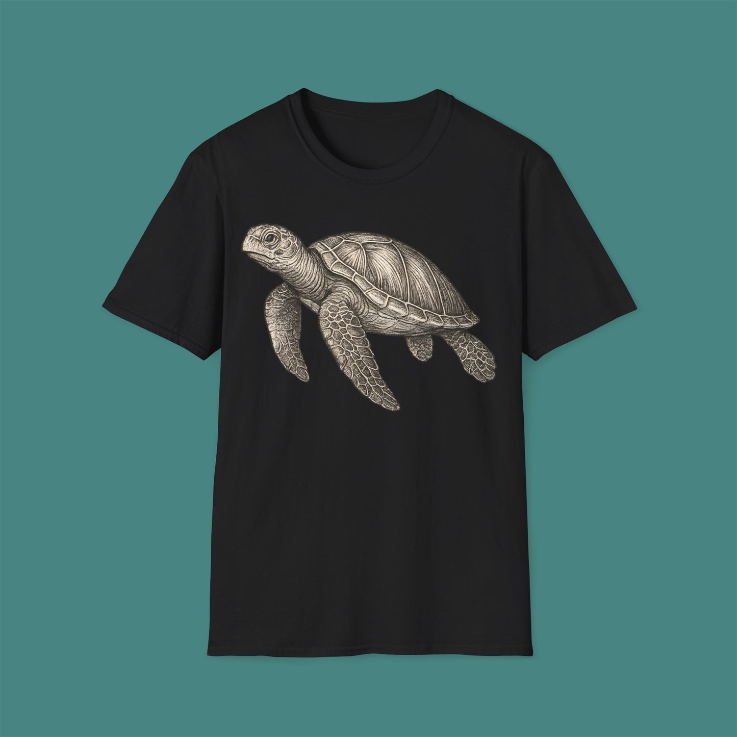Vintage Etching Turtle Unisex T-Shirt