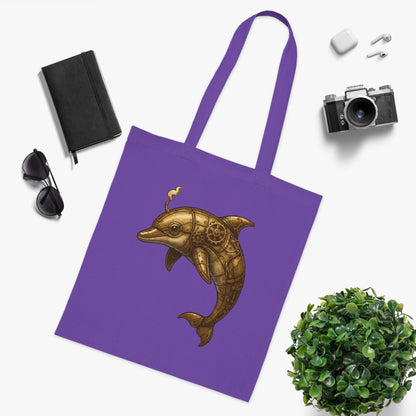 Steampunk Mechanical Dolphin Tote Bag
