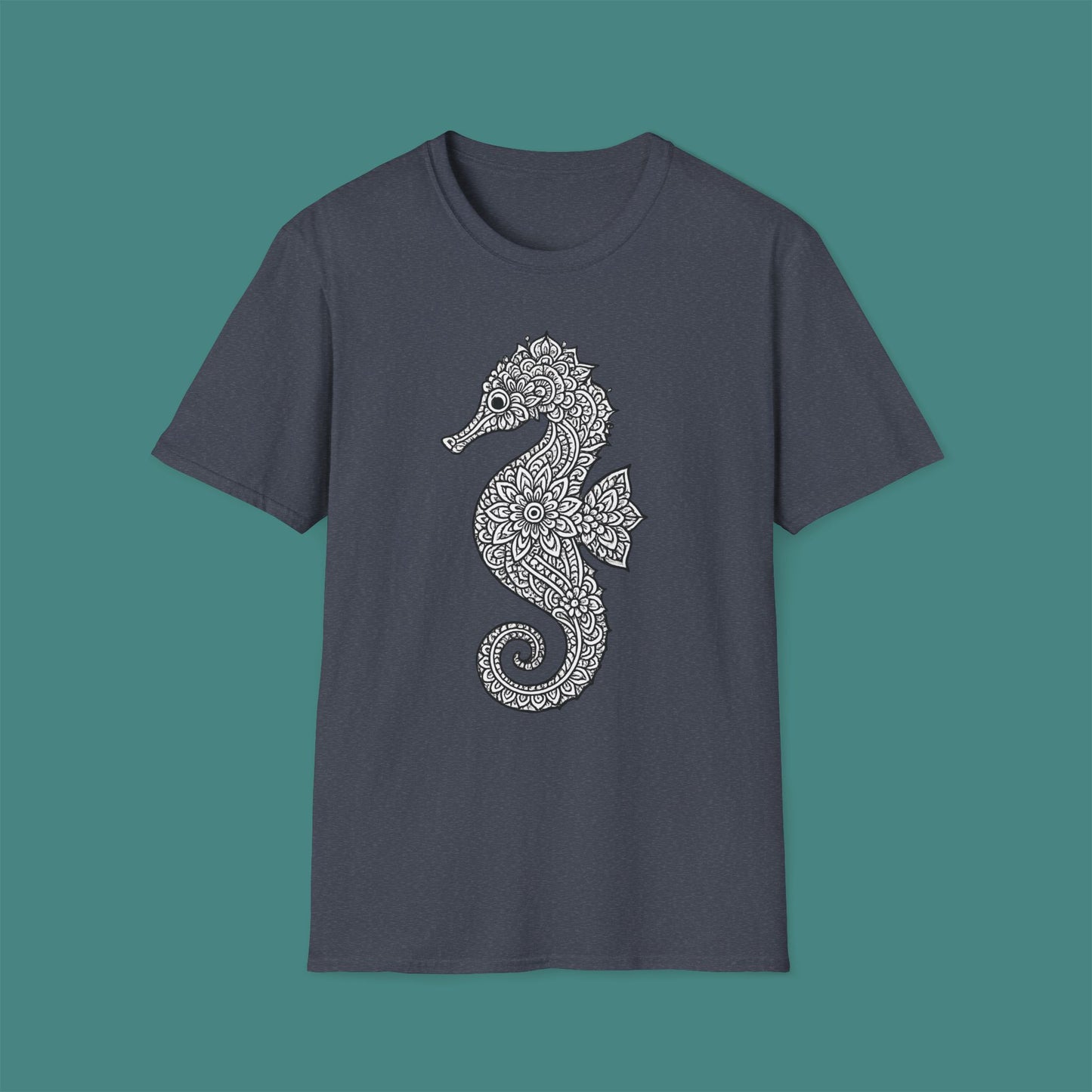 Intricate Mandala Seahorse Unisex T-Shirt