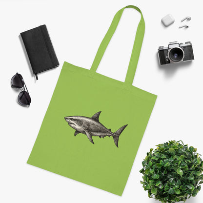 Vintage Etching Shark Tote Bag