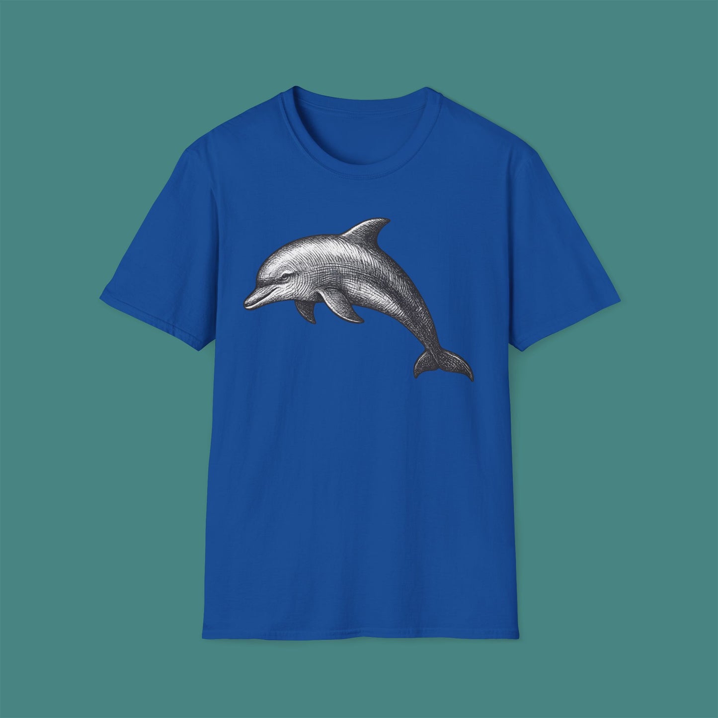 Vintage Etching Dolphin Unisex T-Shirt