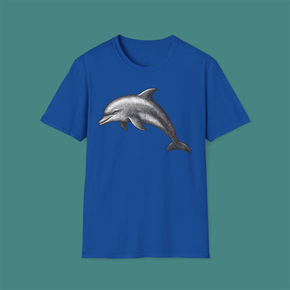 Vintage Etching Dolphin Unisex T-Shirt