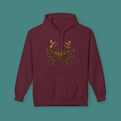 Steampunk Mechanical Crab Fleece Unisex Hoodie