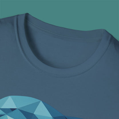 Geometric Polygon Dolphin Unisex T-Shirt