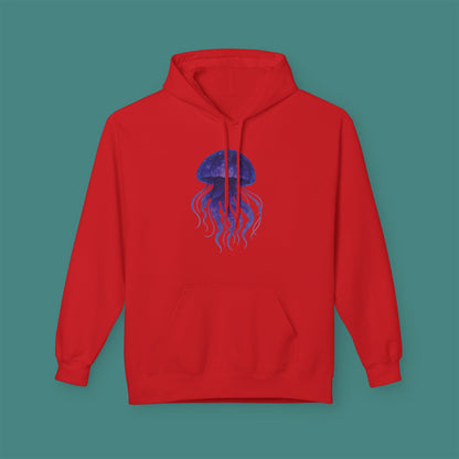 Cosmic Galaxy Jellyfish Fleece Unisex Hoodie