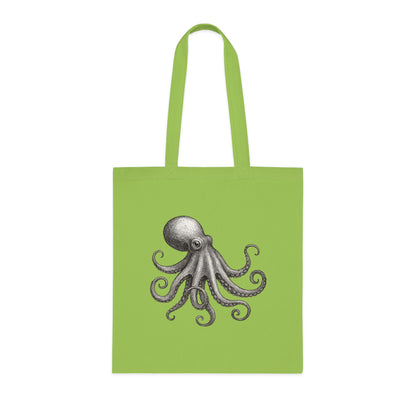 Vintage Etching Octopus Tote Bag
