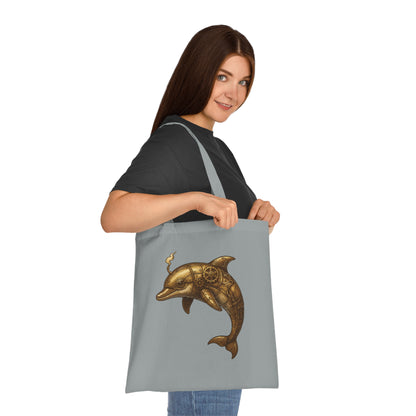 Steampunk Mechanical Dolphin Tote Bag