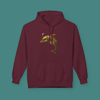 Steampunk Mechanical Dolphin Fleece Unisex Hoodie