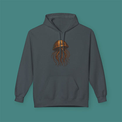 Steampunk Mechanical Jellyfish Fleece Unisex Hoodie