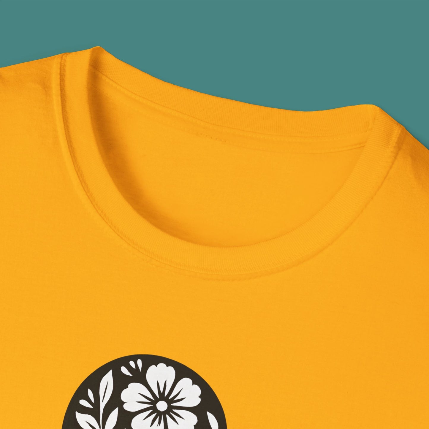 Floral Octopus Silhouette Unisex T-Shirt
