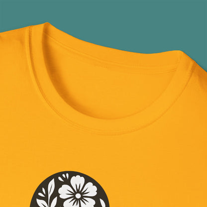 Floral Octopus Silhouette Unisex T-Shirt
