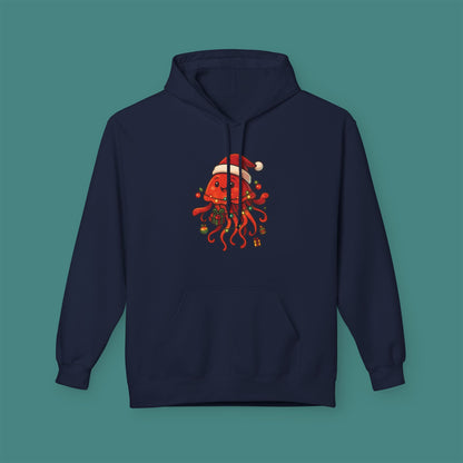 Christmas Jellyfish Fleece Unisex Hoodie