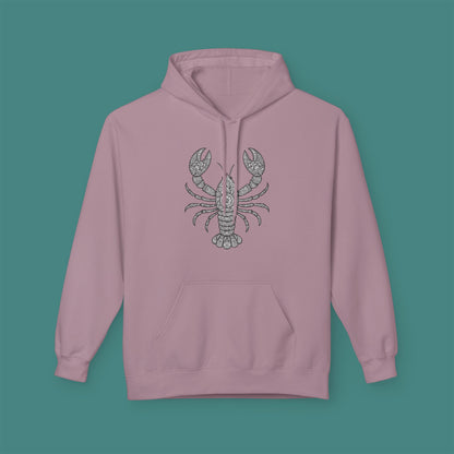 Intricate Mandala Lobster Fleece Unisex Hoodie