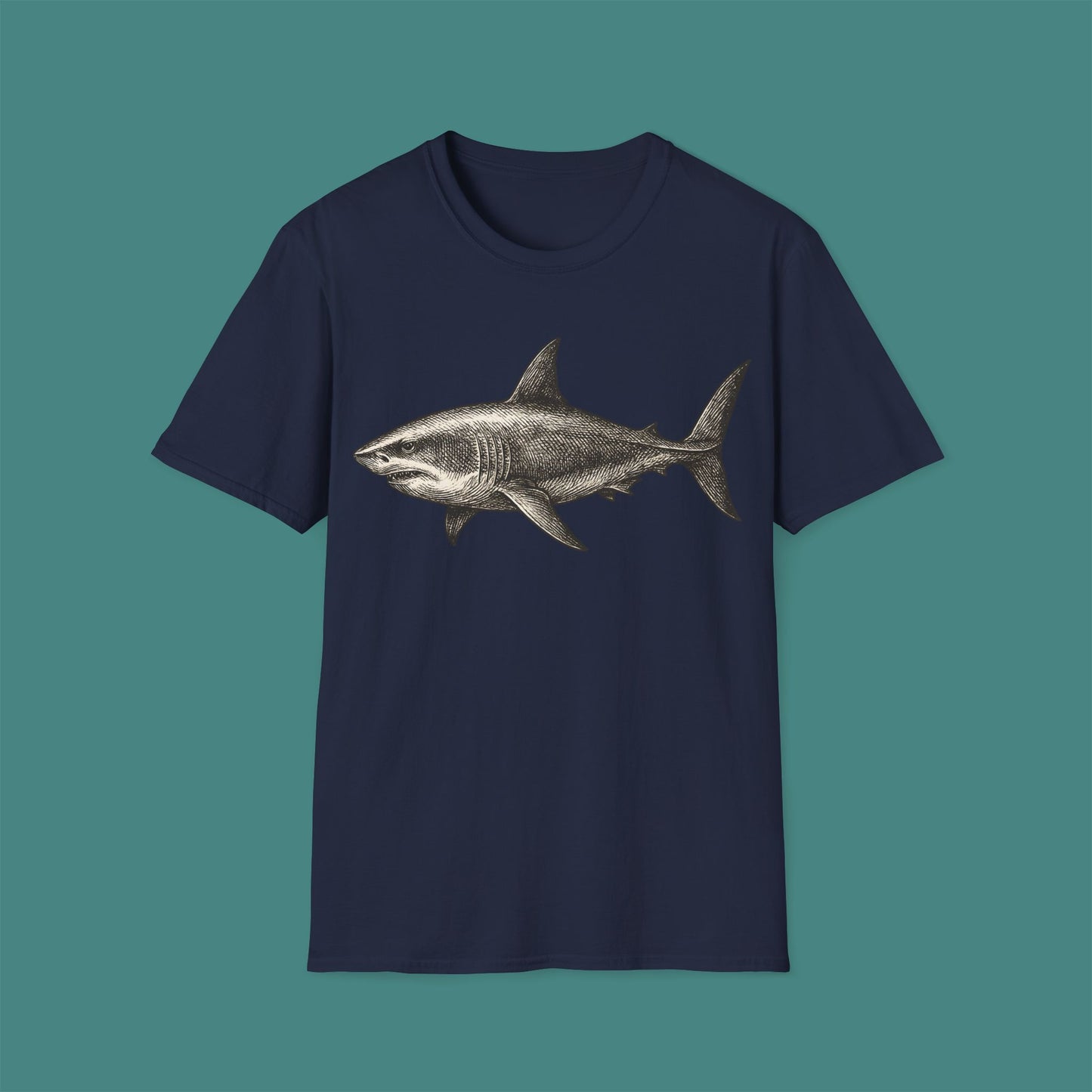 Vintage Etching Shark Unisex T-Shirt