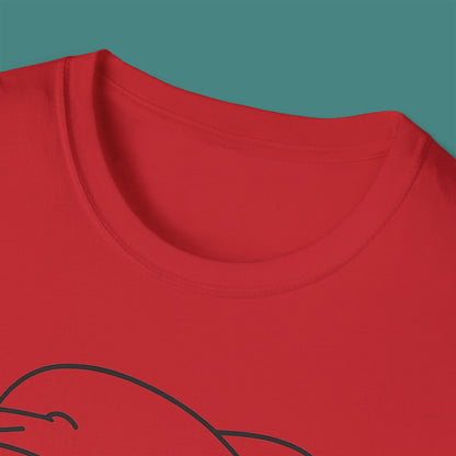 Minimalist Line Art Dolphin Unisex T-Shirt