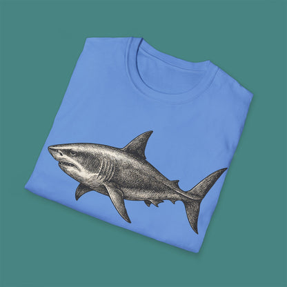 Vintage Etching Shark Unisex T-Shirt