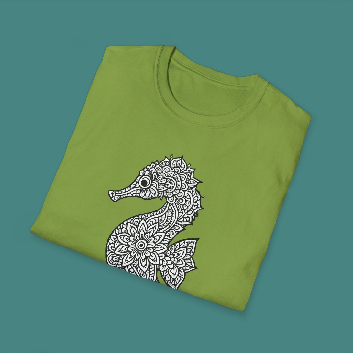 Intricate Mandala Seahorse Unisex T-Shirt