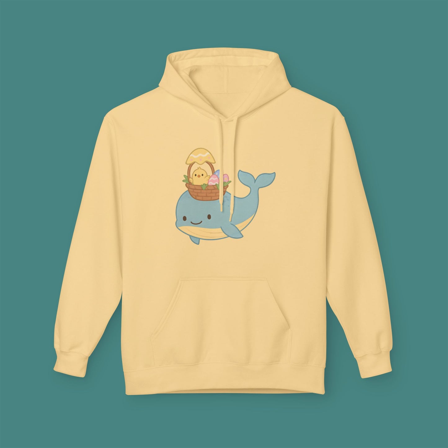 Easter Whale Fleece Unisex Hoodie