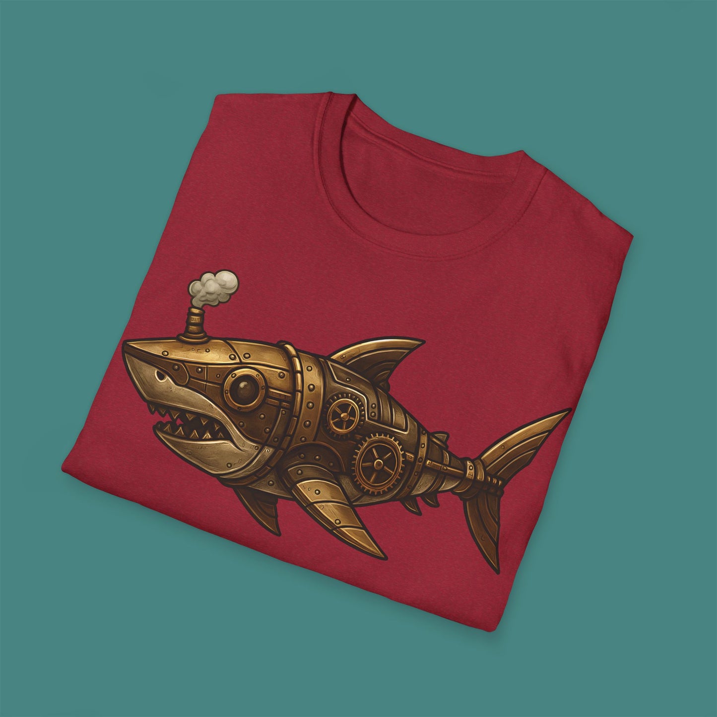 Steampunk Mechanical Shark Unisex T-Shirt