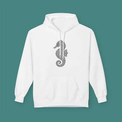 Intricate Mandala Seahorse Fleece Unisex Hoodie