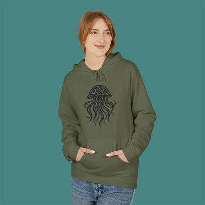 Tribal Tattoo Jellyfish Fleece Unisex Hoodie