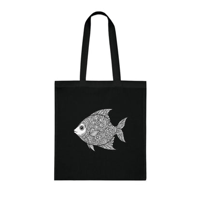 Intricate Mandala Fish Tote Bag