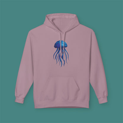 Geometric Polygon Jellyfish Fleece Unisex Hoodie