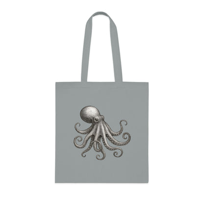 Vintage Etching Octopus Tote Bag