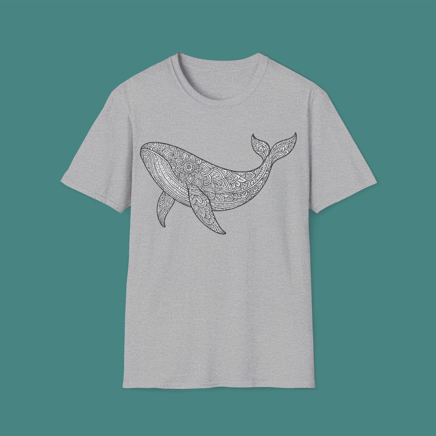 Intricate Mandala Whale Unisex T-Shirt