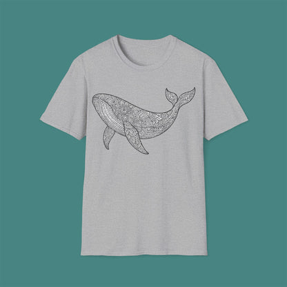 Intricate Mandala Whale Unisex T-Shirt