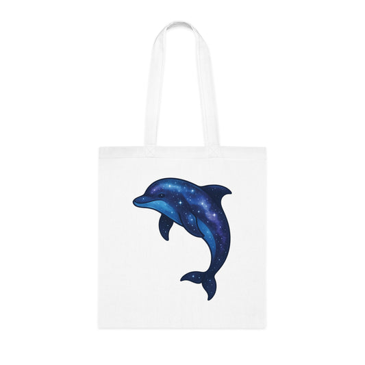 Cosmic Galaxy Dolphin Tote Bag