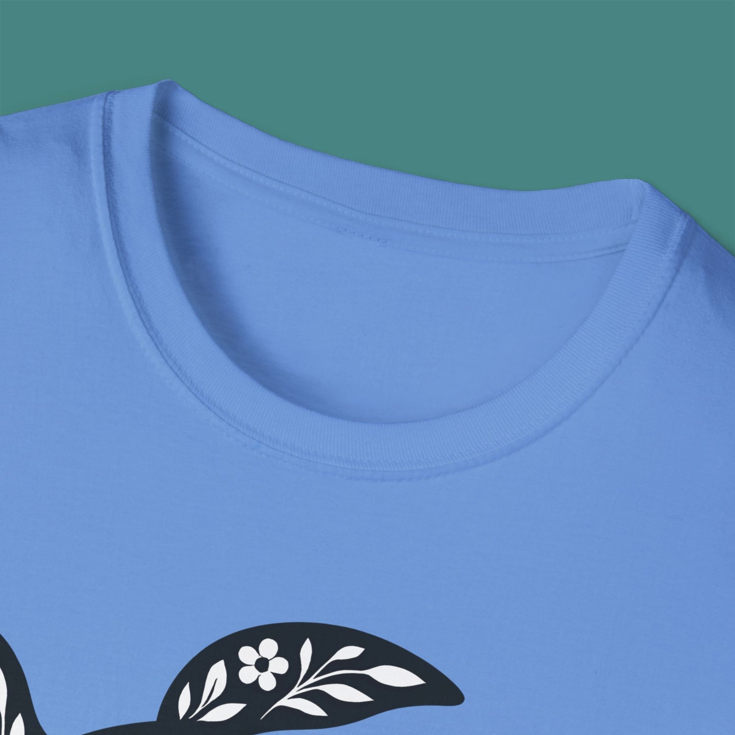 Floral Turtle Silhouette Unisex T-Shirt