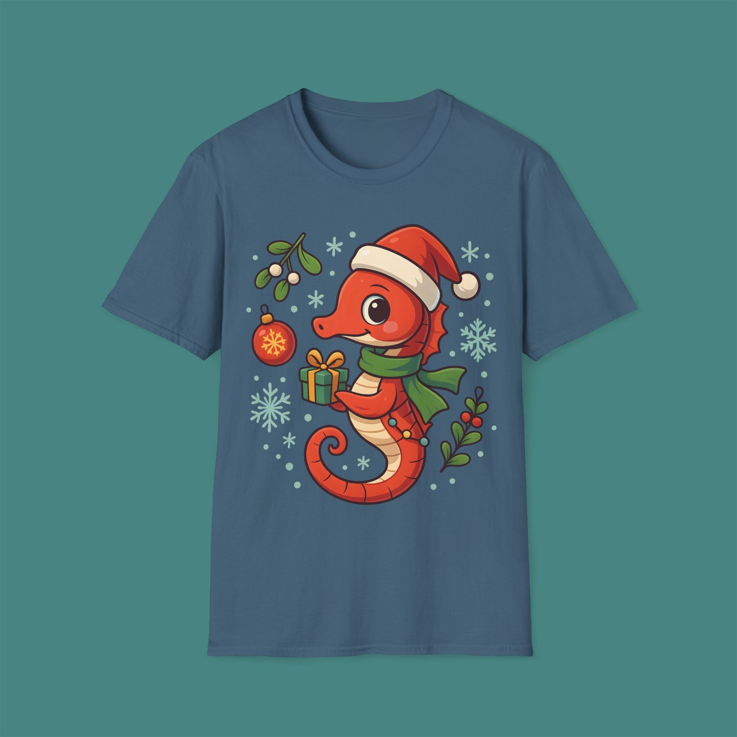 Christmas Seahorse Unisex T-Shirt