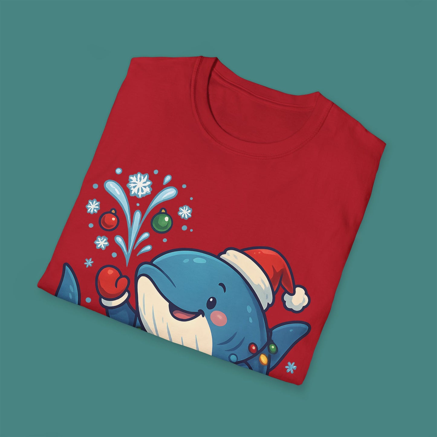 Christmas Whale Unisex T-Shirt