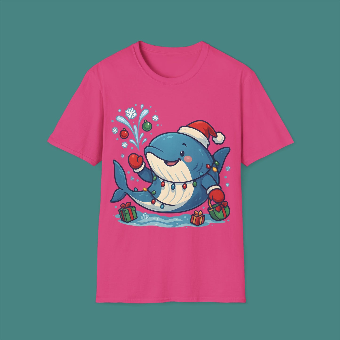 Christmas Whale Unisex T-Shirt